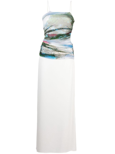 Shop Christopher Esber Green Lucid Garden-print Gown