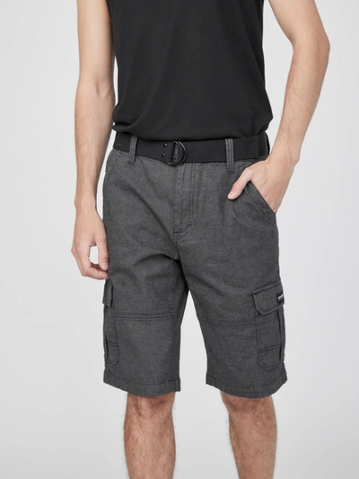 Guess Factory Karl Textured Cargo Shorts In Black