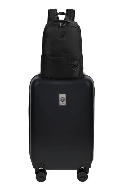 Shop Vince Camuto Ayden Carry-on Luggage With Backpack In Black