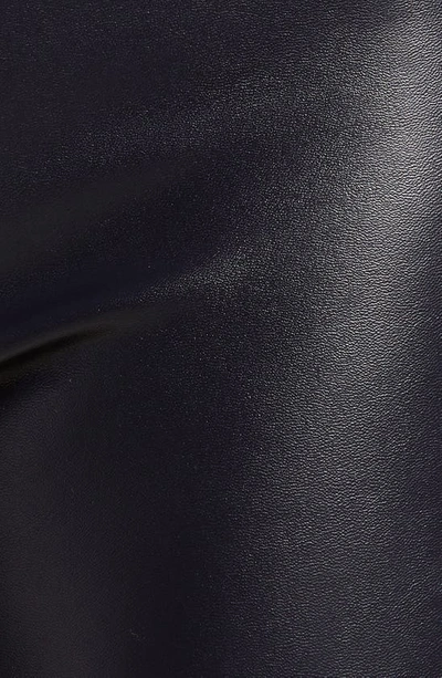 Hue Faux Leather High Waist Leggings In Navy