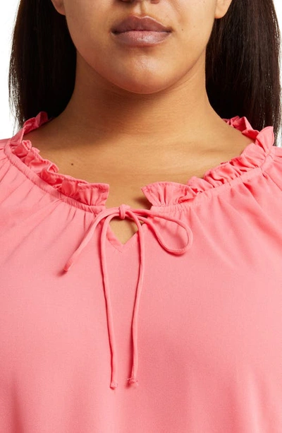 Vince Camuto Ruffle Sleeve Blouse In Radiant Orange