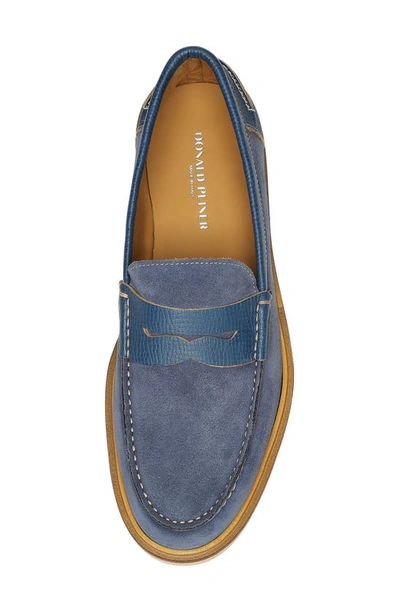 Donald Pliner Jimmy Penny Loafer In Light Blue