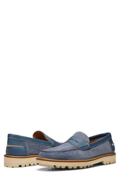 Donald Pliner Jimmy Penny Loafer In Light Blue