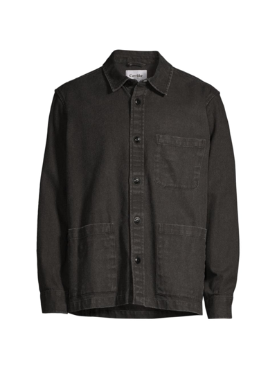 Shop Corridor Men's Duck Dye Button-front Overshirt In Black