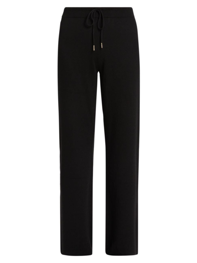 Shop Stellae Dux Women's Double-knit Wide-leg Drawstring Pants In Black