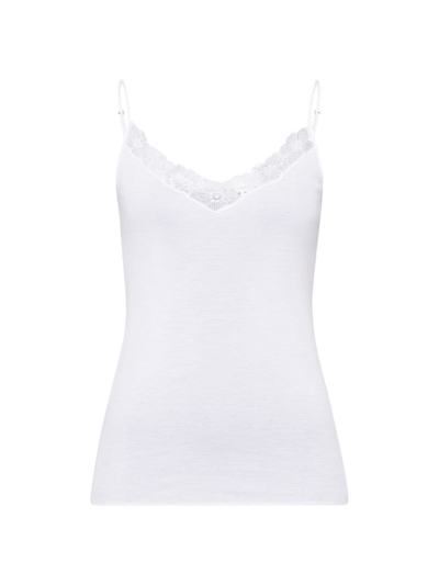 Shop Hanro Women's Naila Lace-trim Cami In White
