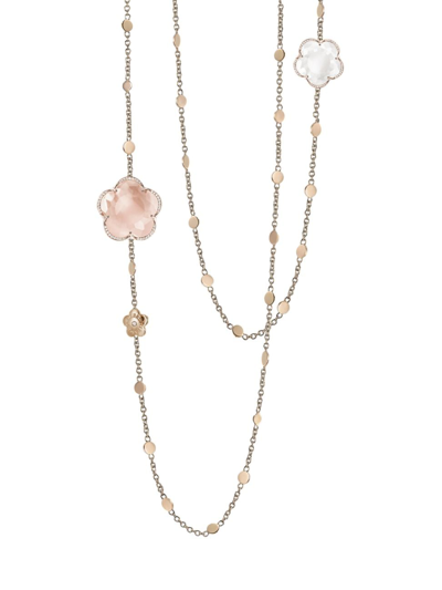 Shop Pasquale Bruni Women's Bon Ton 18k Rose Gold, 0.19 Diamond & Multi-quartz Necklace