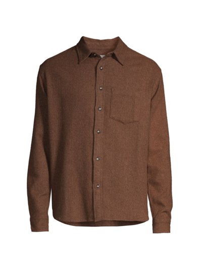 Shop Corridor Men's Flannel Button-front Shirt In Brown