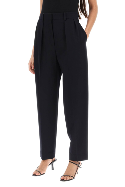Shop The Row Corby Double Pleat Pants In Blue