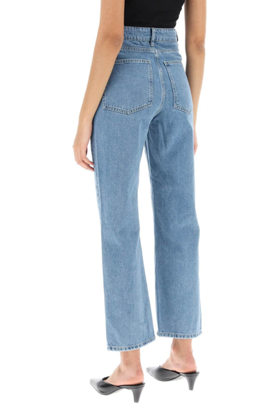 Shop By Malene Birger Milium Cropped Jeans In Organic Denim In Light Blue