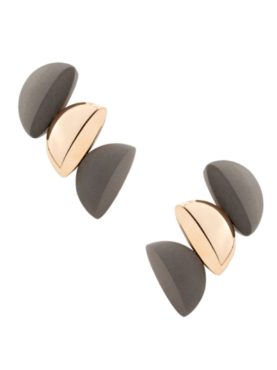 Shop Vhernier Women's Eclisse Endless Titanium & 18k Rose Gold Clip-on Earrings