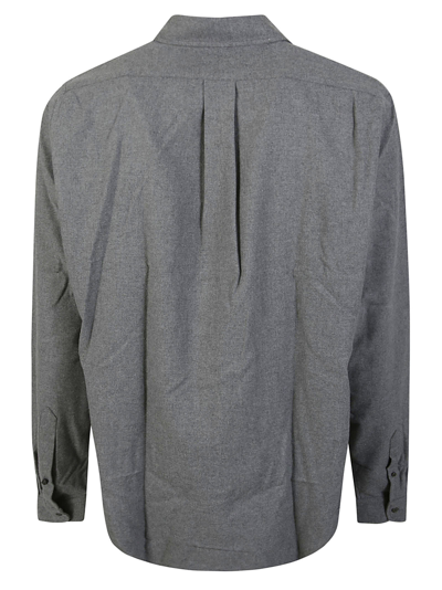 Shop Kenzo Flannel Shirt In Grey
