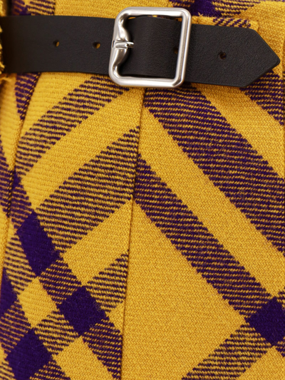 Shop Burberry Skirt In Yellow