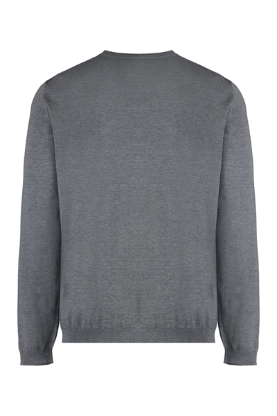 Shop Roberto Collina Wool Crew-neck Sweater In Grey