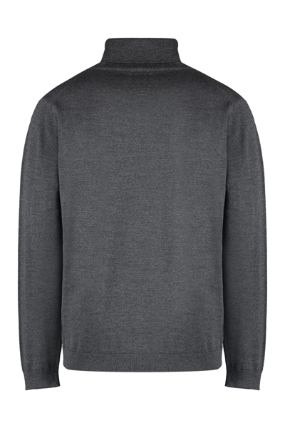 Shop Roberto Collina Turtleneck Wool Pullover In Grey