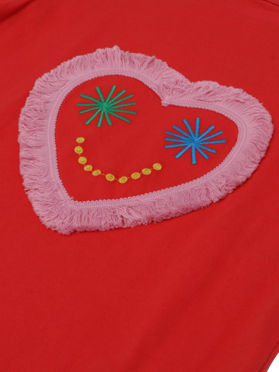Shop Stella Mccartney Heart T-shirt In Red