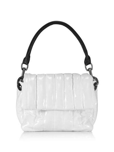 Shop Think Royln Women's Bar Quilted Shoulder Bag In White Pearl