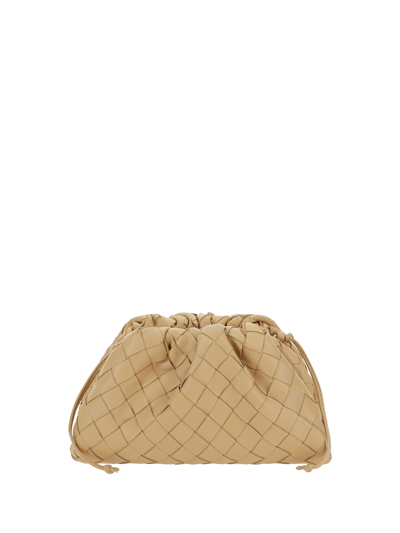 Shop Bottega Veneta Mini Clutch Bag In Almond-gold