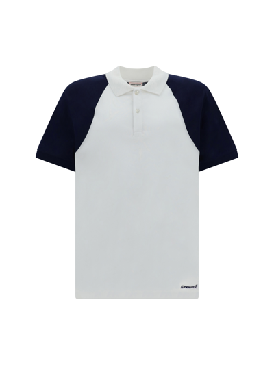 Shop Alexander Mcqueen Polo Shirt In Optical White