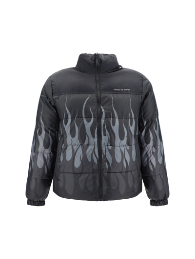 Shop Vision Of Super Down Jacket In Black