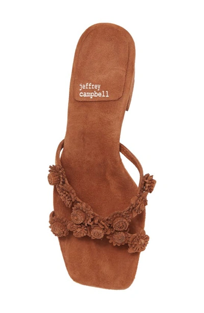 Shop Jeffrey Campbell Ditzy Sandal In Dark Natural Suede