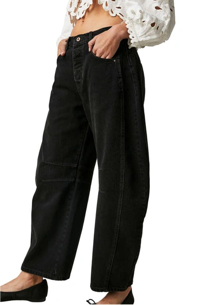 Free People Lucky You Barrel Leg Jeans In Soundwave