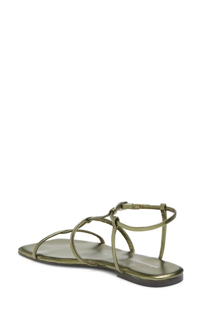 Shop Jeffrey Campbell Corinth Gladiator Sandal In Olive Metallic
