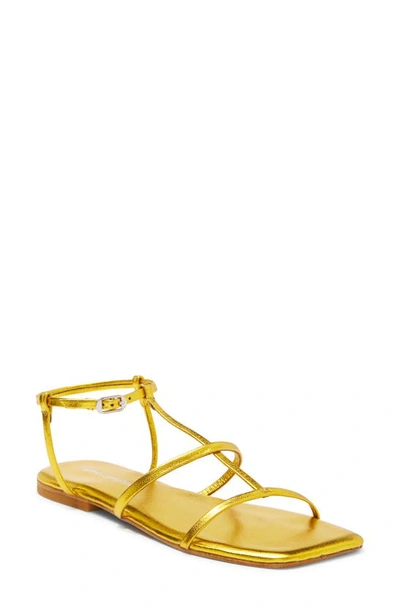 Shop Jeffrey Campbell Corinth Gladiator Sandal In Yellow Gold