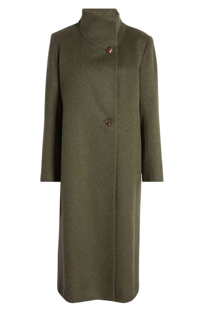Shop Fleurette Hunter Wool Longline Coat In Army