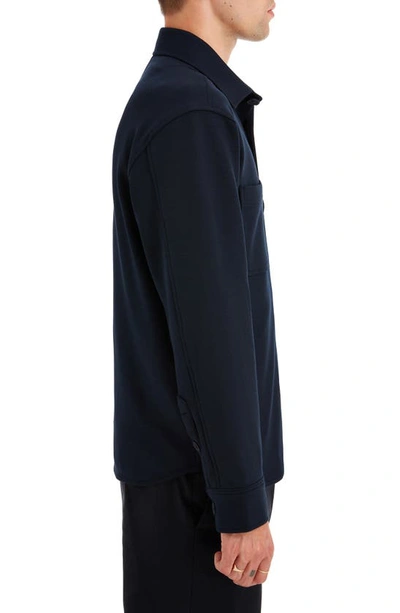 Shop Sealskinz Plumstead Water Repellent Knit Shirt Jacket In Navy