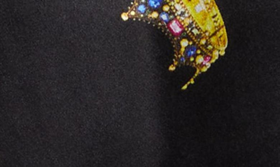 Shop L Agence Dani Jewel Print Silk Button-up Shirt In Black Multi Crown