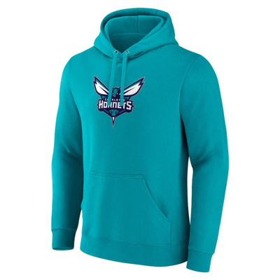 Shop Fanatics Branded  Teal Charlotte Hornets Primary Logo Pullover Hoodie