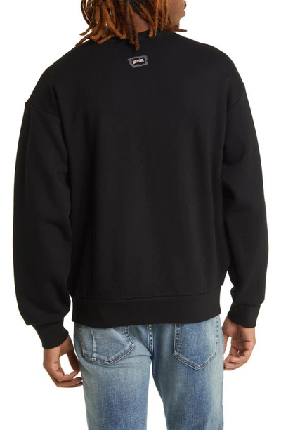 Shop Icecream Pow Graphic Crewneck Sweatshirt In Black