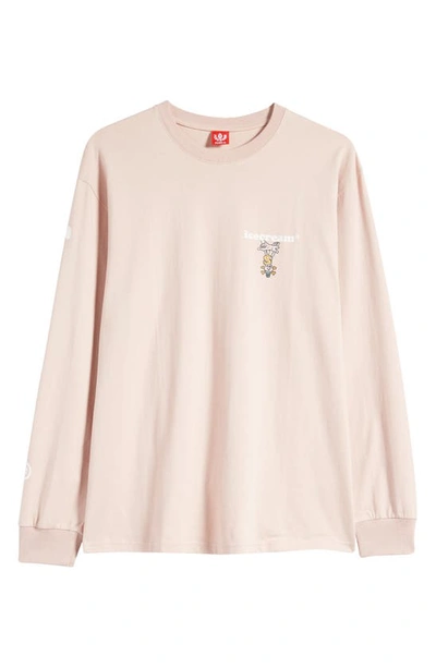 Shop Icecream No Flakes Long Sleeve Graphic T-shirt In Rose Smoke