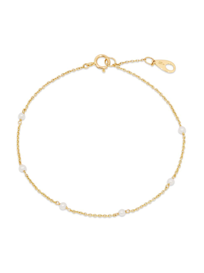 Shop Brook & York Women's Laurel 14k Yellow Gold & Freshwater Pearl Bracelet