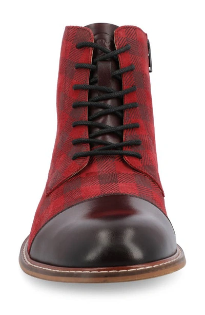 Shop Thomas & Vine Delon Cap Toe Ankle Boot In Red