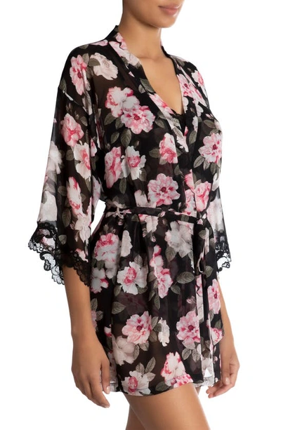 Shop In Bloom By Jonquil Taylor Lace Trim Floral Wrap In Black