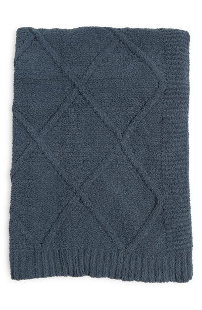 Shop Northpoint Diamond Cozy Knit Throw In Slate