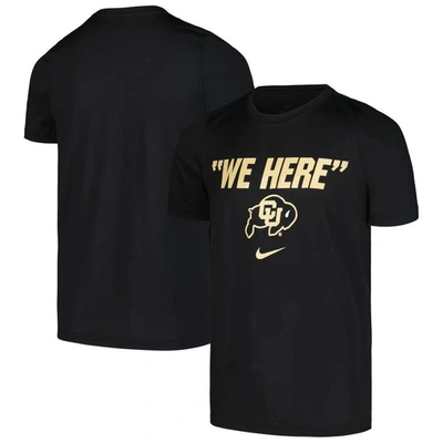 Shop Nike Youth  Black Colorado Buffaloes We Here Legend T-shirt