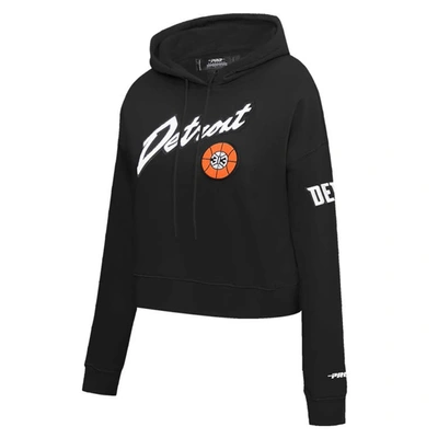 Shop Pro Standard Black Detroit Pistons 2023/24 City Edition Cropped Pullover Hoodie