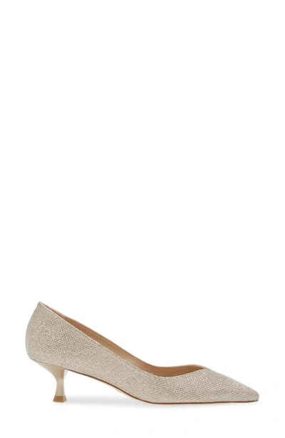 Stuart Weitzman Eva Pointed Toe Pump In Poudre New Noir Ph