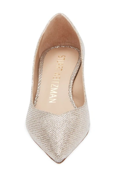 Stuart Weitzman Eva Pointed Toe Pump In Poudre New Noir Ph