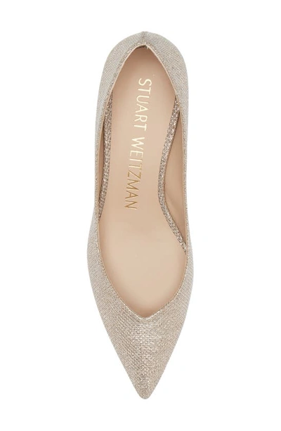 Stuart Weitzman Eva Pointed Toe Pump In Poudre New Noir Ph