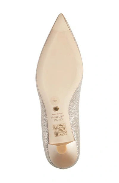 Stuart Weitzman Eva Pointed Toe Pump In Poudre New Noir Ph