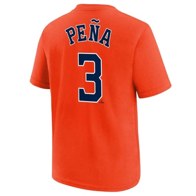 Shop Nike Youth  Jeremy Peña Orange Houston Astros Player Name & Number T-shirt