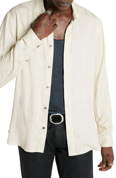 Shop John Varvatos Rodney Cotton Button-up Shirt In Salt
