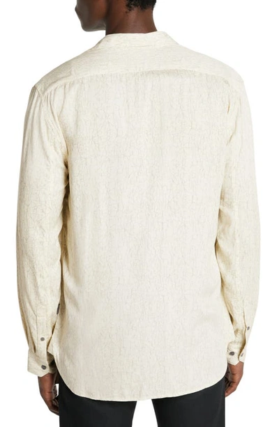 Shop John Varvatos Rodney Cotton Button-up Shirt In Salt