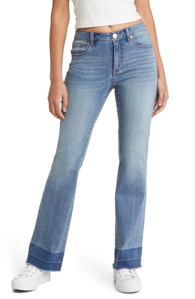 Shop 1822 Denim Release Hem Mid Rise Slim Bootcut Jeans In Ivie