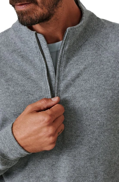 7 Diamonds Generation Quarter Zip Top In Grey