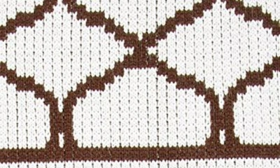 Butterscotch Blankees Lattice Personalized Blanket In White/ Brown